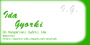 ida gyorki business card